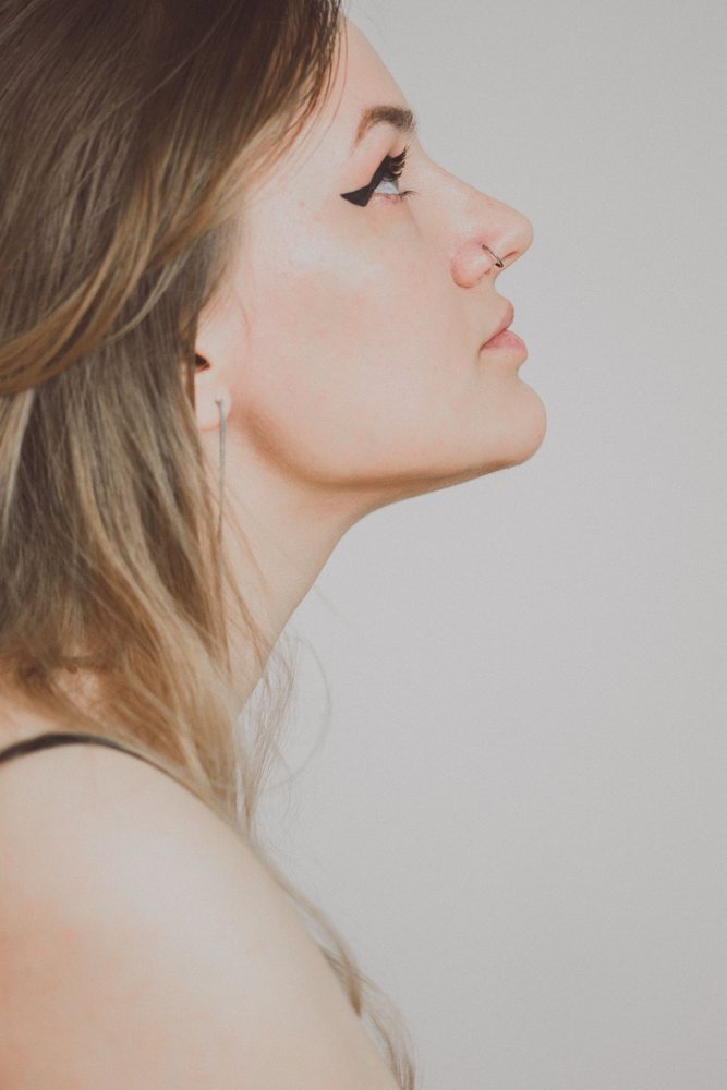 Rhinoplasty - elegant profile portrait